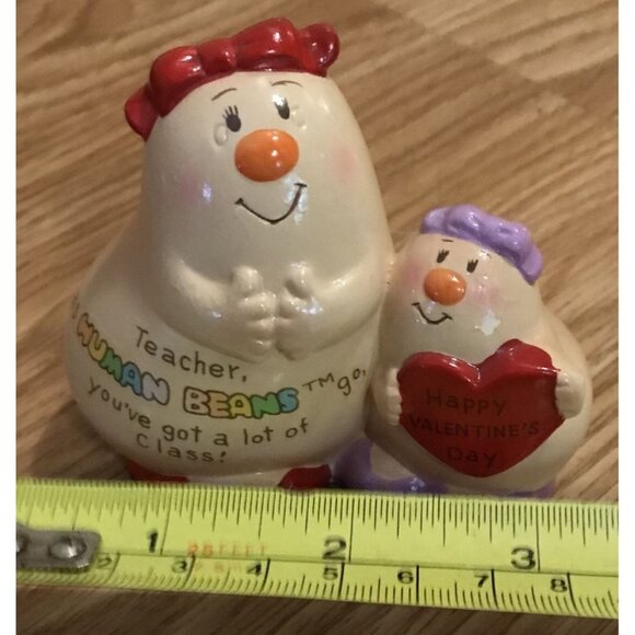 Enesco Human Beans Teacher & Student Figurine 1984 3" Valentines Day - Picture 5 of 6